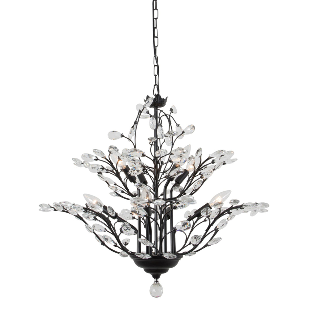 8 - Light Gorgeous Candle Chandelier #19171-8BK