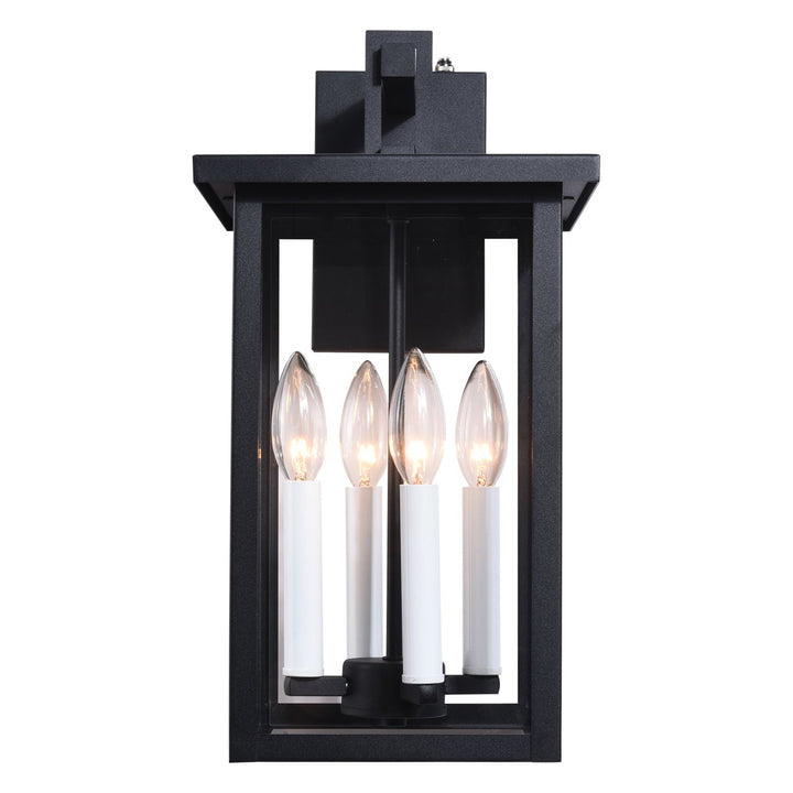 Maxax 16.7 Inch H Outdoor Wall Lantern with Dusk to Dawn #2530-4WL