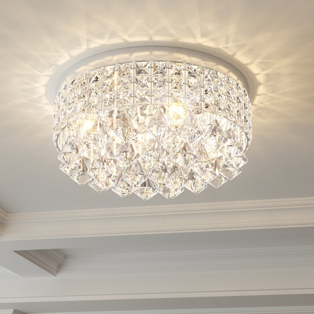 Maxax 4-Light Crystal Flush Mount #MX16008