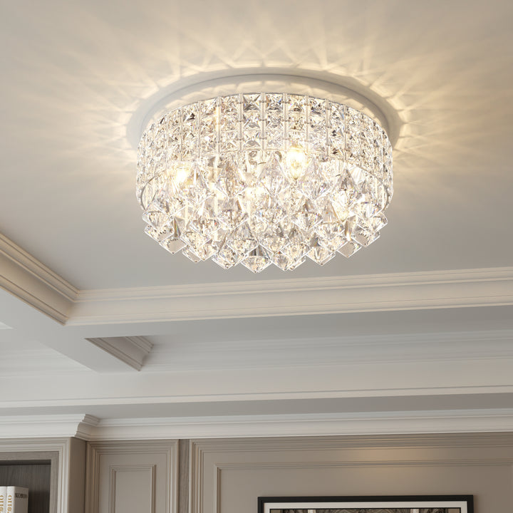 Maxax 4-Light Crystal Flush Mount #MX16008