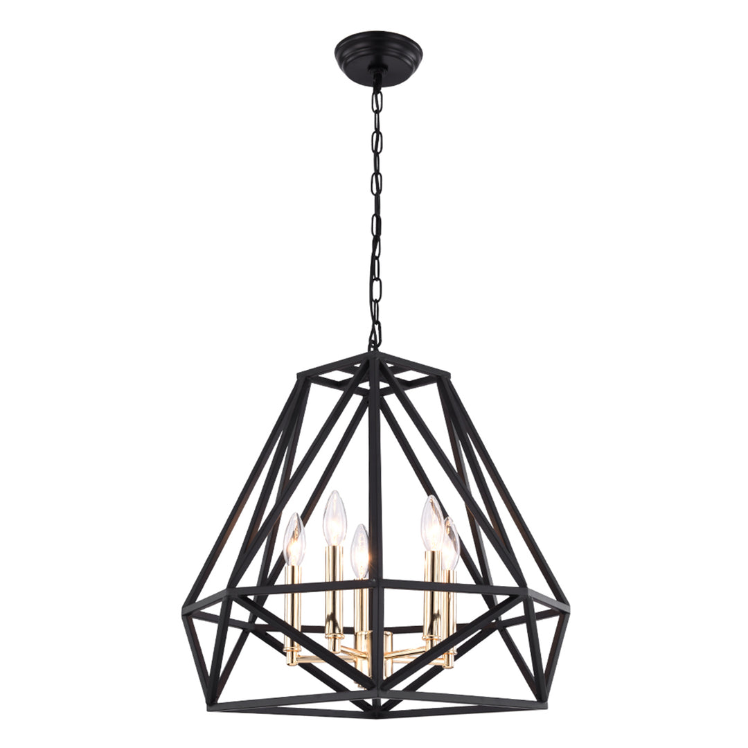 Maxax 5-Light Geometric Model Candle Chandelier #MX19006