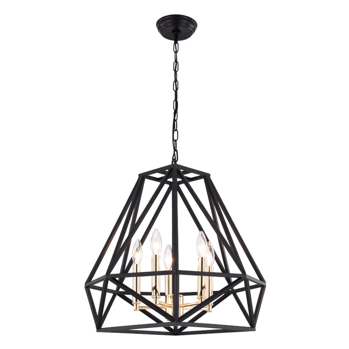 Maxax 5-Light Geometric Model Candle Chandelier #MX19006