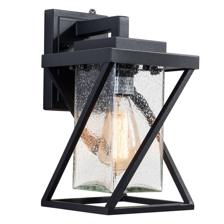 Maxax Black 12.2in H Outdoor Wall Lantern with Dusk to Dawn (Set of 2) #2423/1W-2PK