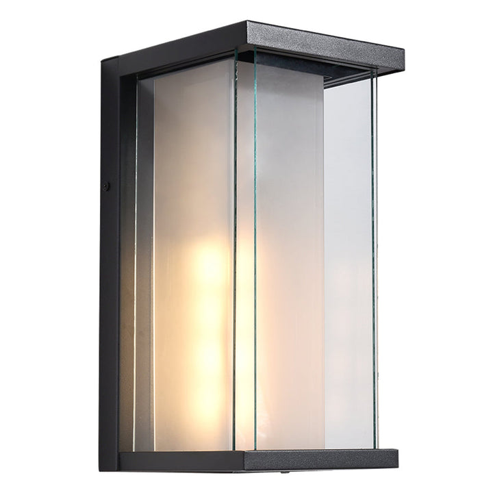 Montpelier Wall Sconce Dusk to Dawn Photocell, Outdoor Wall Lantern with Clear Glass Shade #2264/2W