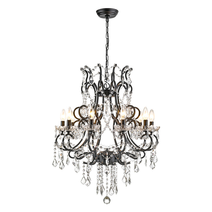 Maxax 10-light Crystal wrought Iron Chandelier #MX19040