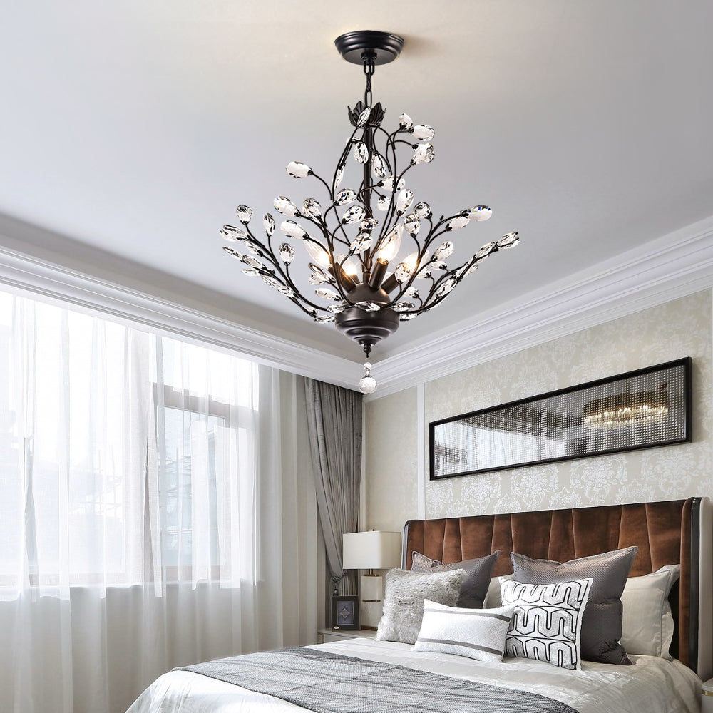 Maxax 4-Light Crystal Chandelier #MX19046-4-P