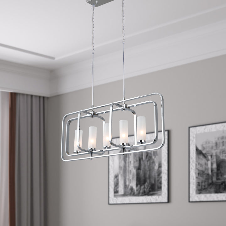 Zaza Designs 5-Light Kitchen Island Linear Pendant #19149