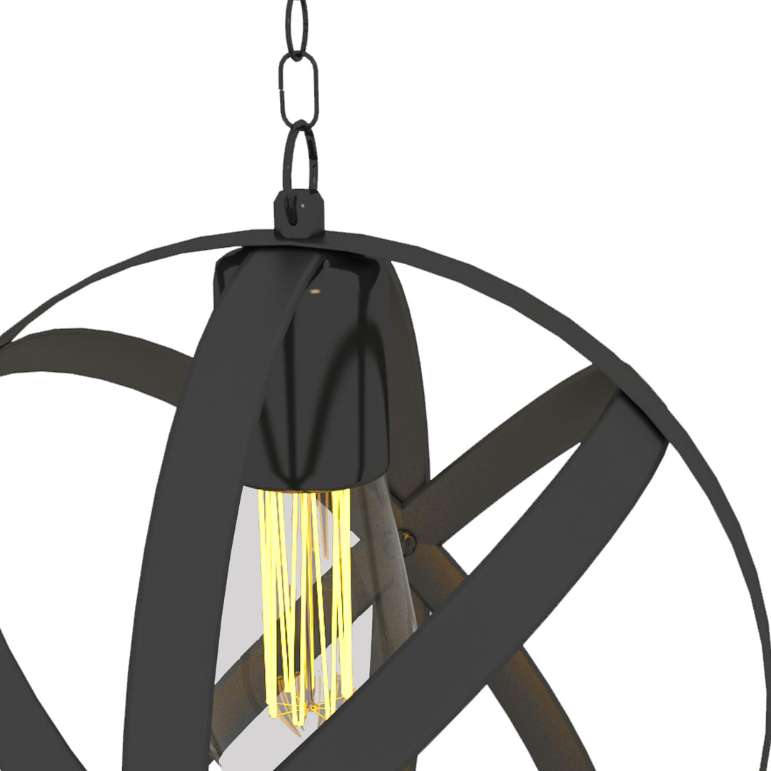 Maxax 1 - Light Single Black Globe Pendant #MX21016-1BK