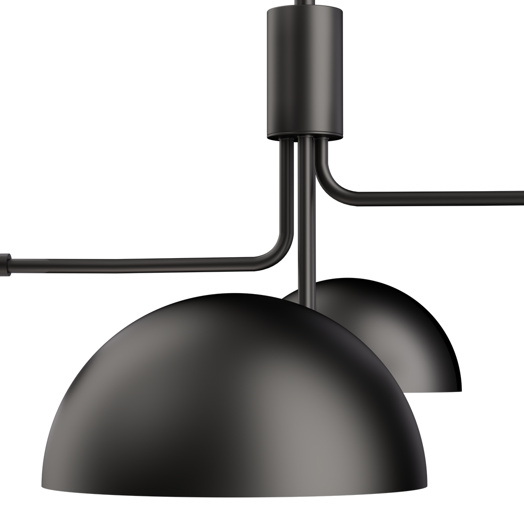 Glimmer 4-light 36" Gray/brass Modern Sputnik Chandelier With Electroplating Shade For Dining Room Or Kitchen #29030