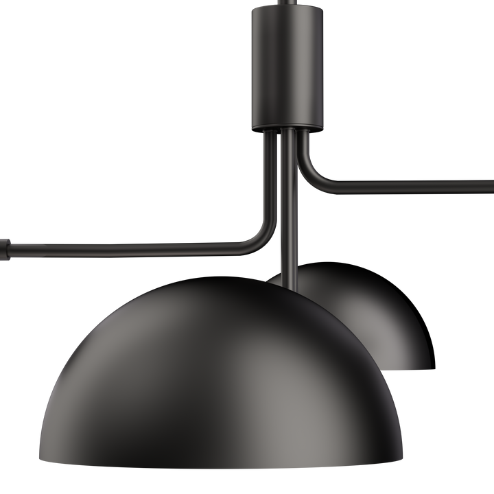 Glimmer 4-light 36" Gray/brass Modern Sputnik Chandelier With Electroplating Shade For Dining Room Or Kitchen #29030
