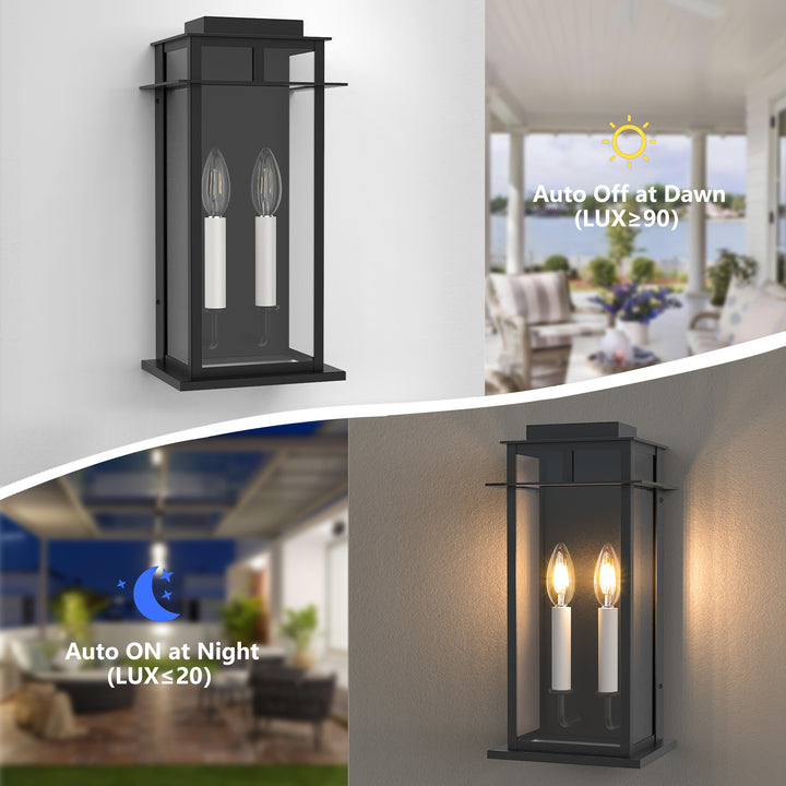 Solstice Outdoor Wall Lantern With Dusk To Dawn #7072