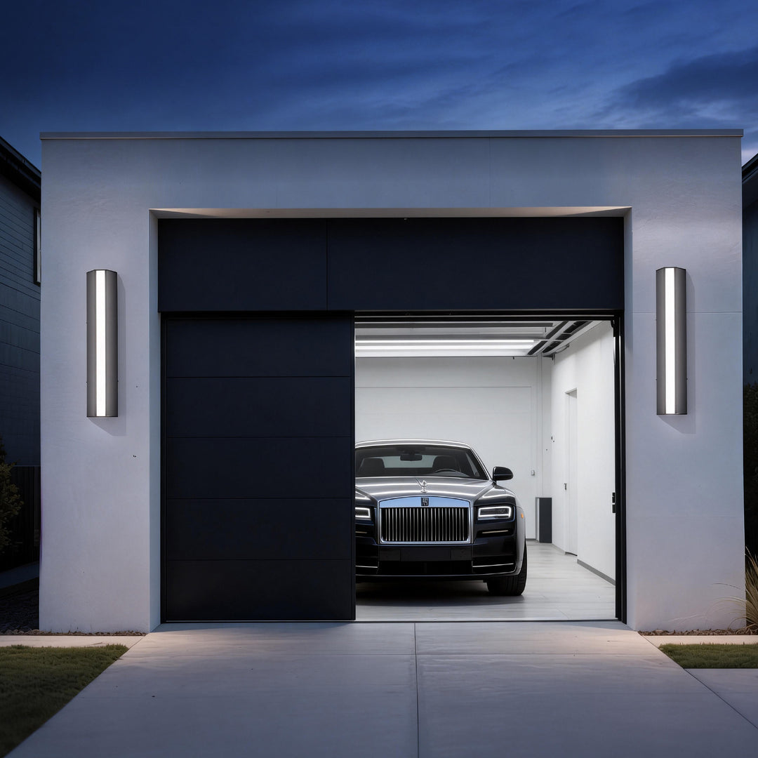 Natura 23'' H Dimmable Led Black Aluminum 3cct(3000k/4000k/5000k) Adjustable Oudoor Wall Light #OW7109