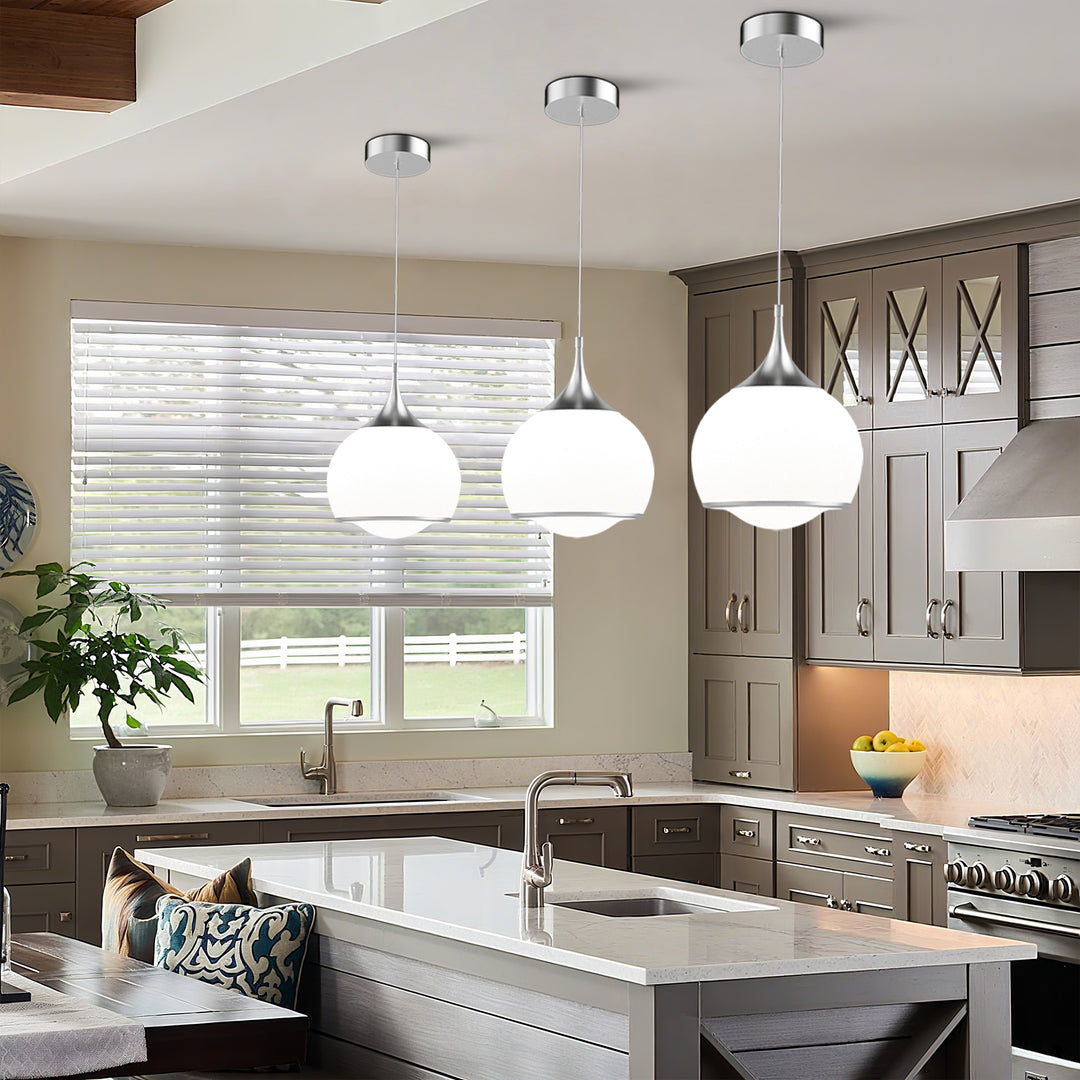 Nimbus 1-light Led Single Glass Pendant For Hallway/kitchen Island #MX21051