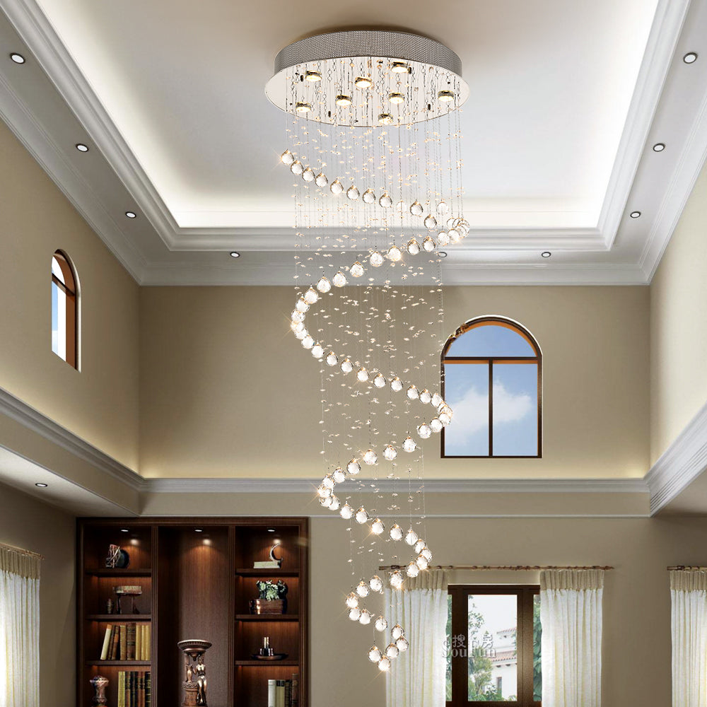 Maxax 8 - Light Unique / Statement Tiered Raindrop Crystal Chandelier #MX16558