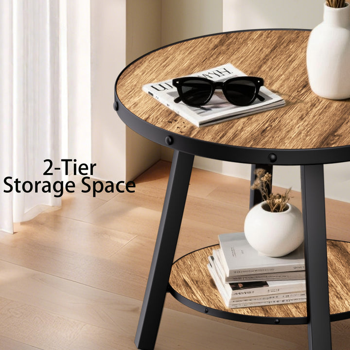 Timeless 23.62'' Vintage Round End Table #30004