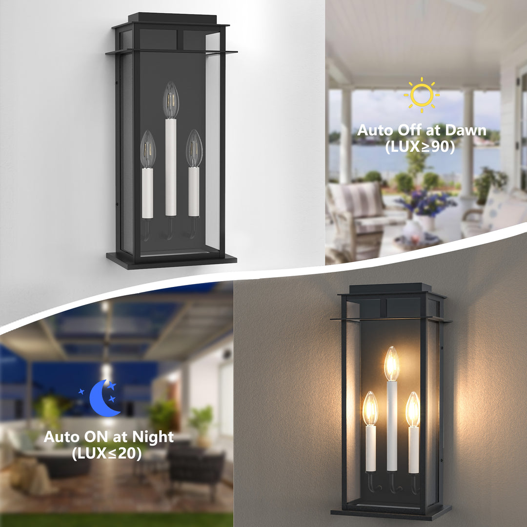Solstice Outdoor Wall Lantern With Dusk To Dawn #7072
