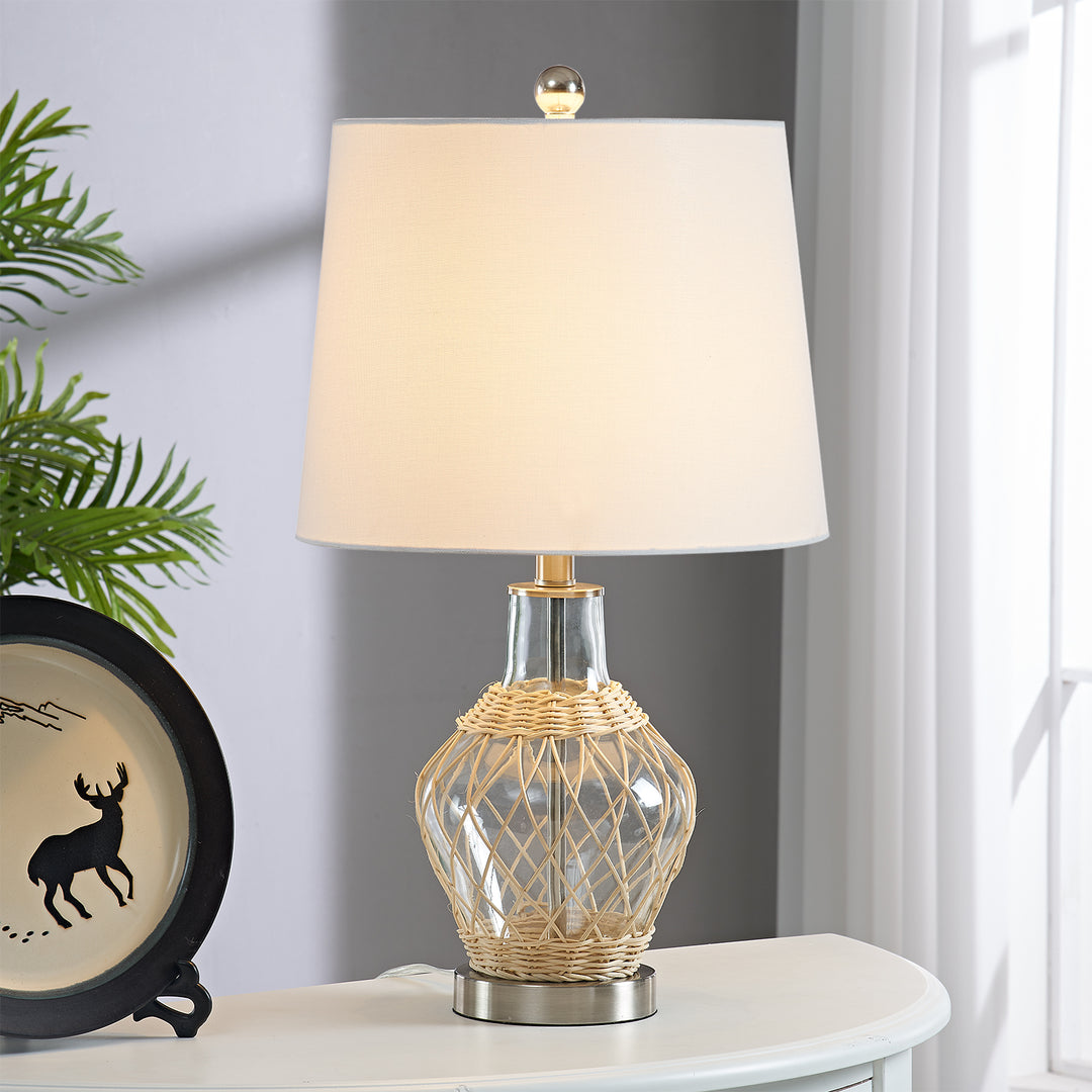 Maxax 22in Glass Coastal Nautical Table Lamps #T97