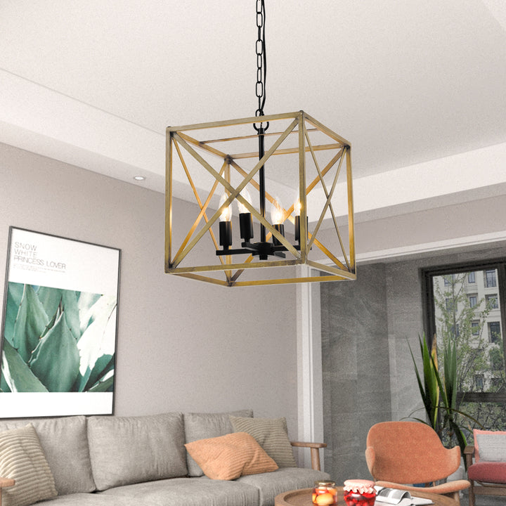 Maxax 4 - Light Lantern Square Chandelier #MX21001