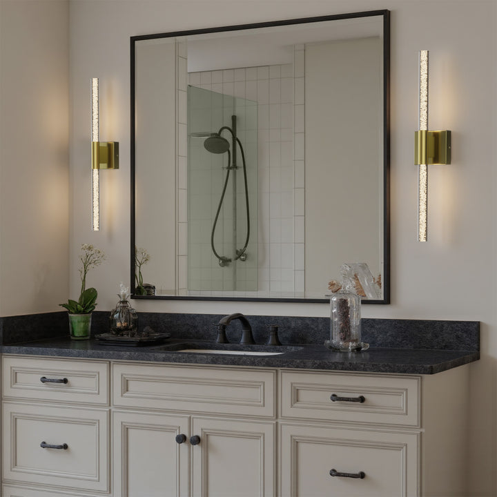 Glint 24''H Dimmable Led Outdoor Sconce With Tempered Glass #7082