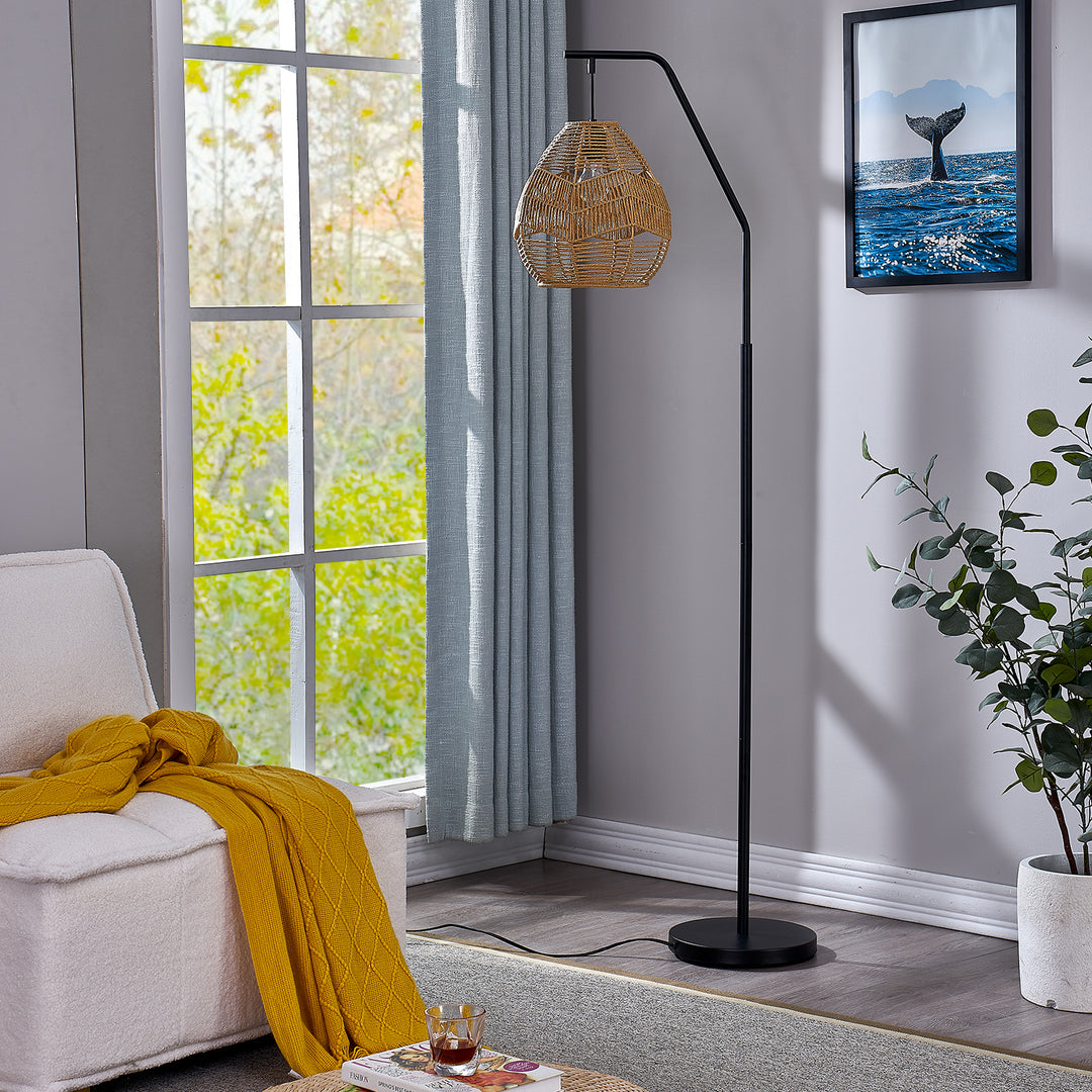 Maxax 65 Arched Floor Lamp #F142-BK