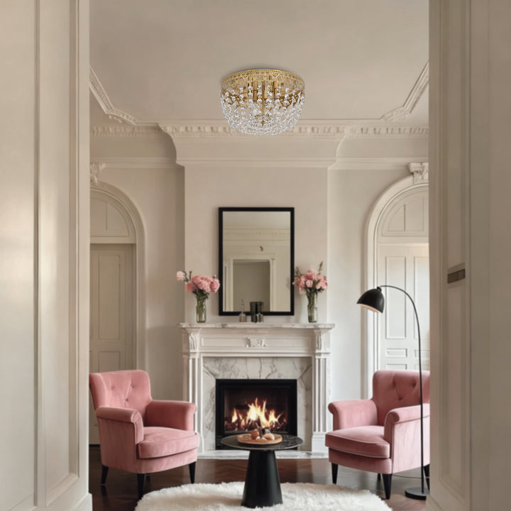 Maxax 4 - Light 15in Simple Bowl Flush Mount Ceiling Light #MX19132