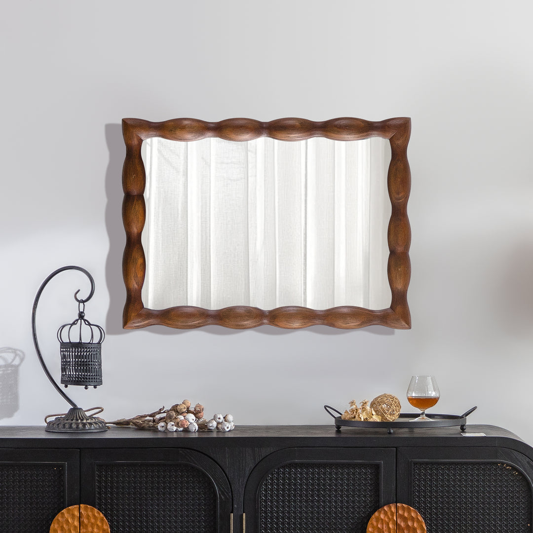 Opulence Solid Wood Rectangle Flat Wall Mirror #25032