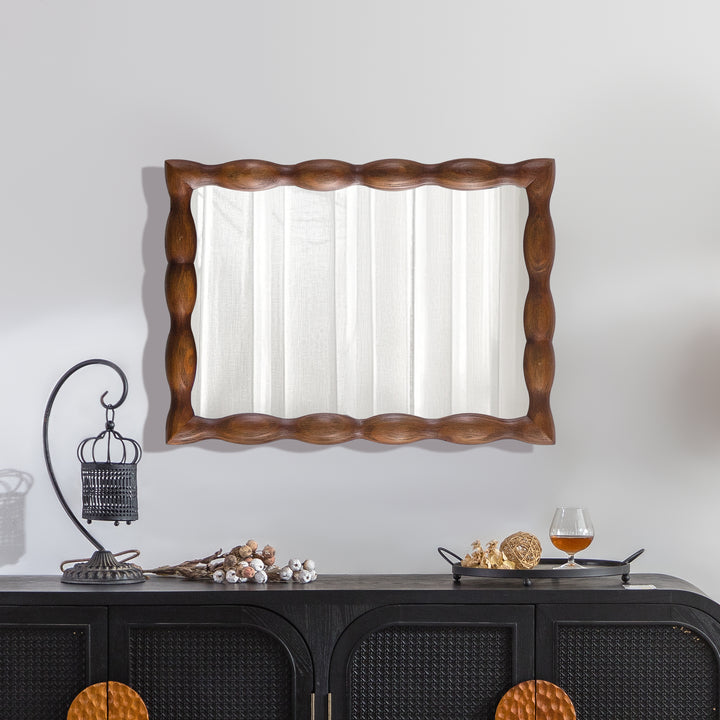 Opulence Solid Wood Rectangle Flat Wall Mirror #25032
