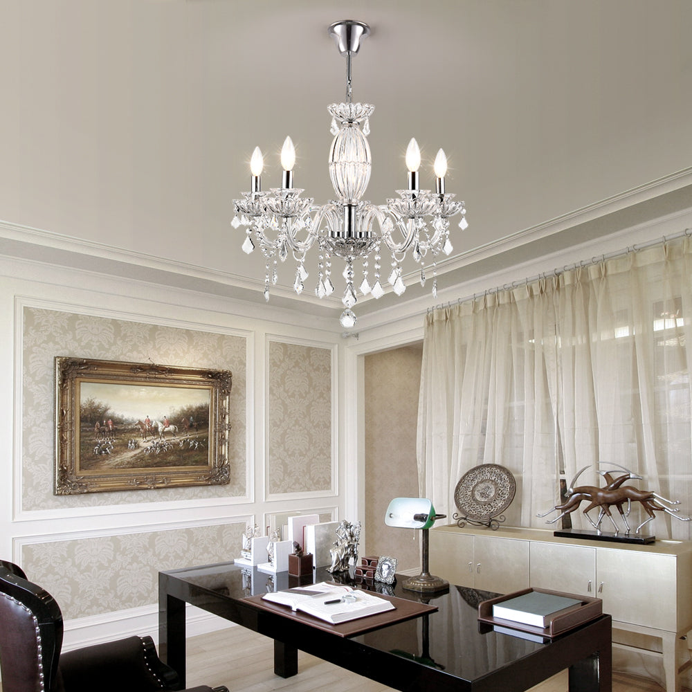 Atlanta Petersburg 5-Light Classic/Traditional Crystal Chandelier #MX17020-5-P