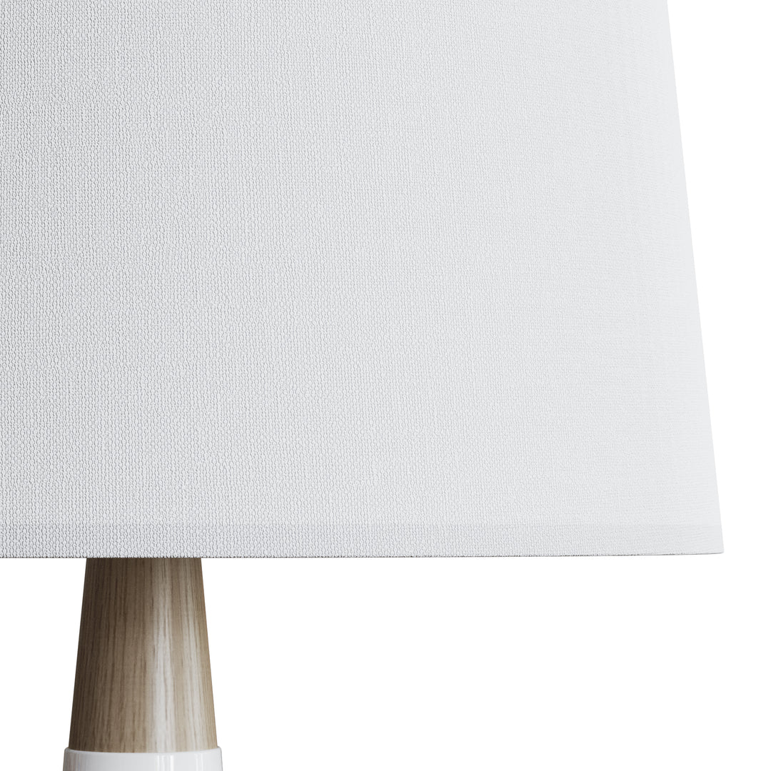 26'' Modern Minimalist Ceramic And Solid Wood Table Lamp with USB Ports #T223