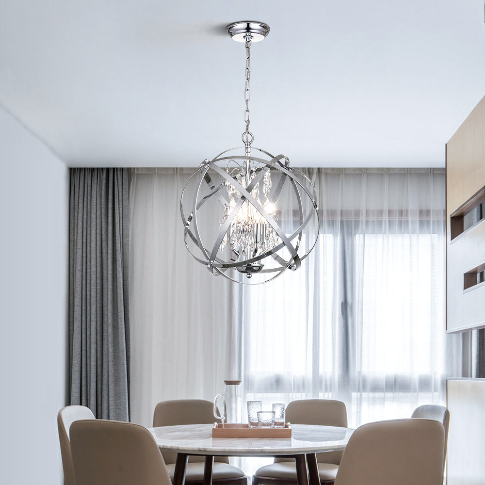 Maxax 4 - Light Dimmable Globe Chandelier #MX19026