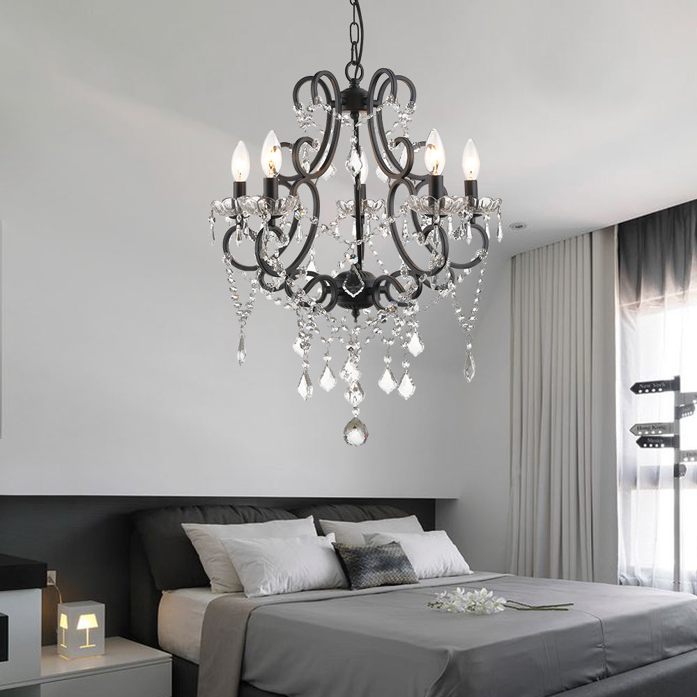 Maxax 5 -Light Candle Classic/Traditional Chandelier with Crystal Accent #MX19040