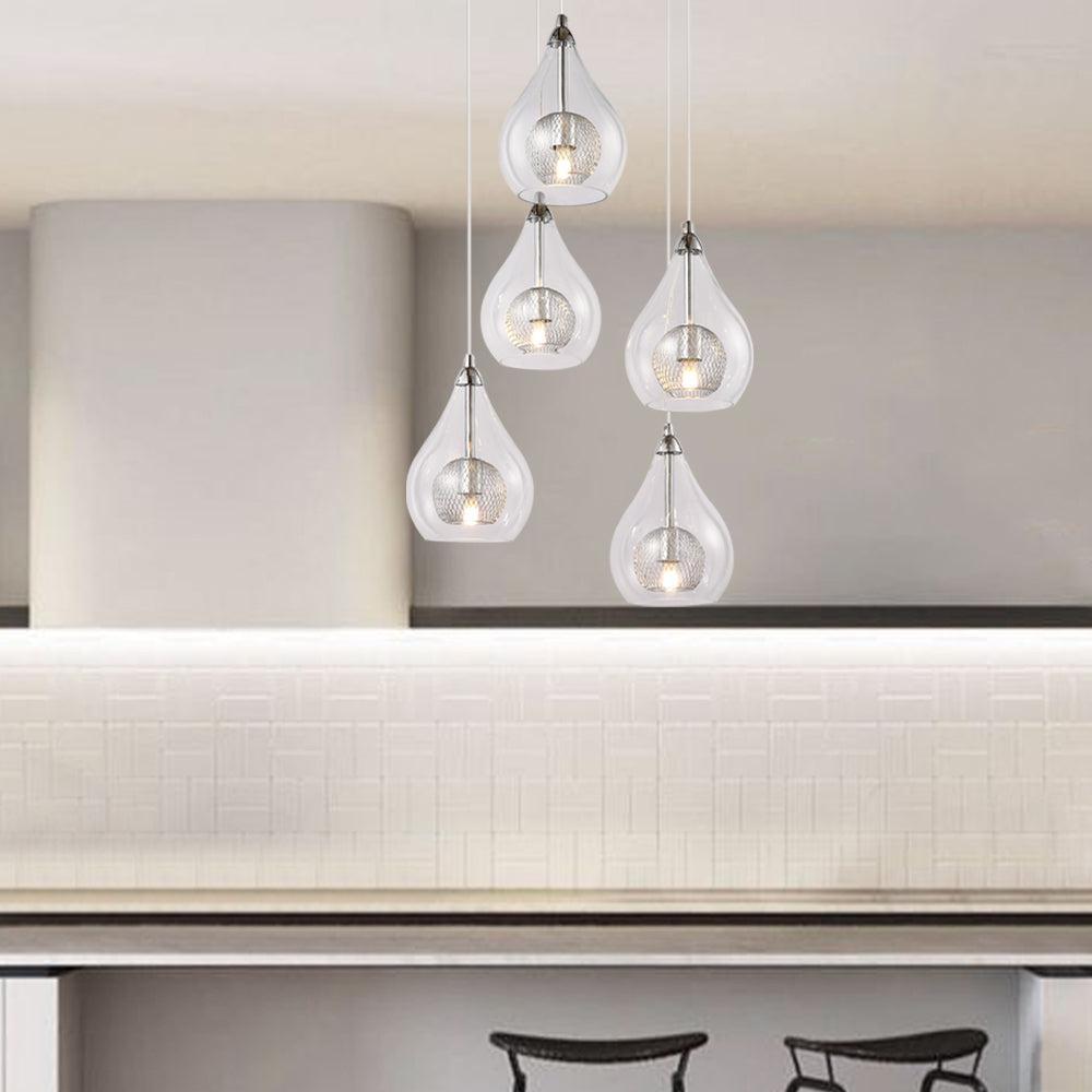 Maxax 5 - Light Glass Cluster Pendant Lighting fixture #MX208P