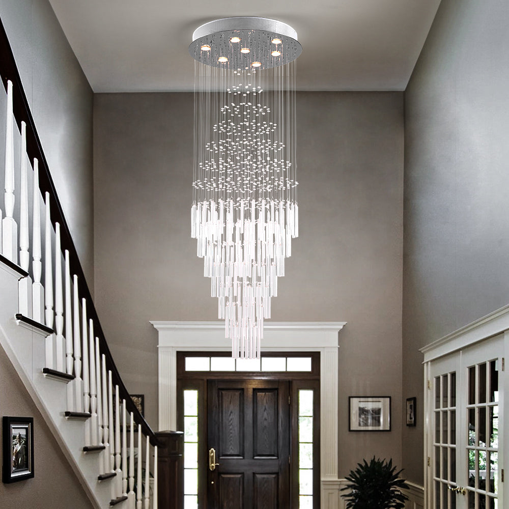 Maxax Luxury Modern Prizm Raindrop Crystal Chandelier #MX16006-C