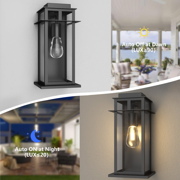 Solstice Outdoor Wall Lantern With Dusk To Dawn #7072