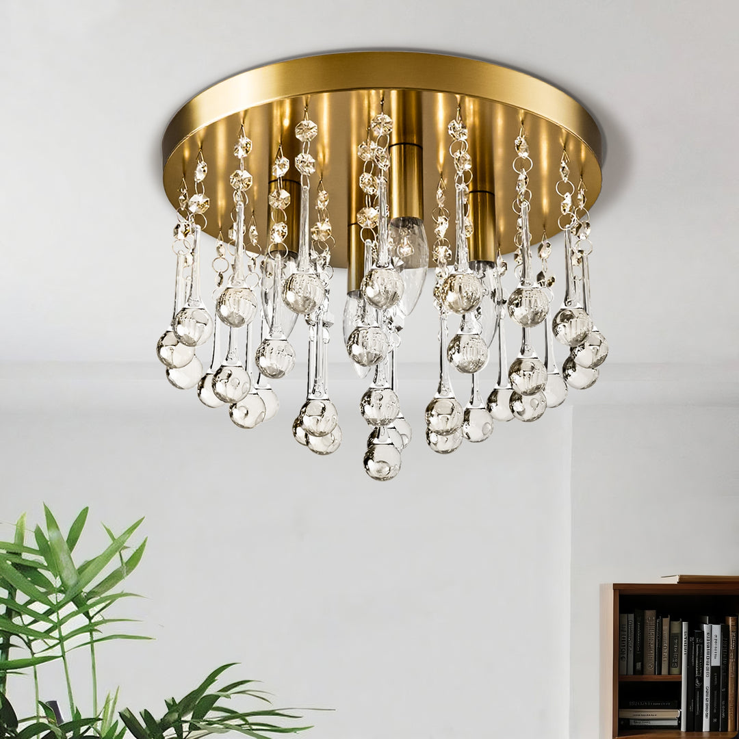 Maxax 4 - Light 11.8in Crystal Pendant Ceiling Lamp #MX19067
