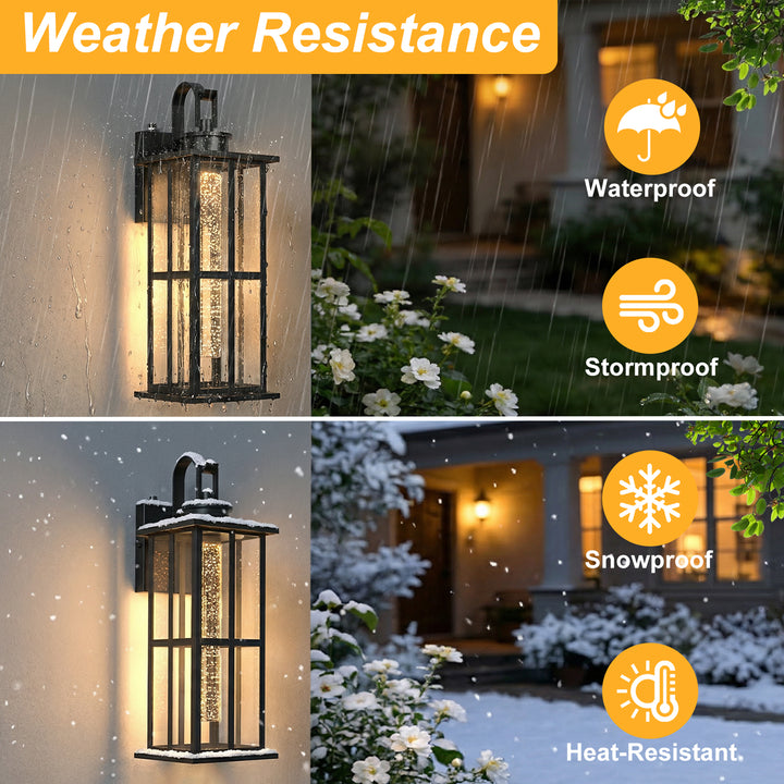 Veranda 20'' H Dimmable Led Black Iron Outdoor Wall Light #OW7108