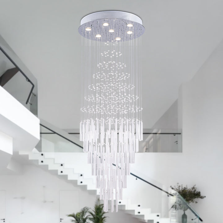 Maxax Luxury Modern Prizm Raindrop Crystal Chandelier #MX16006