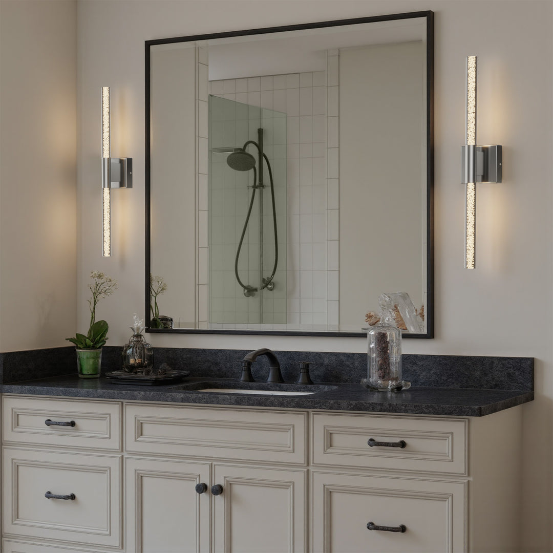 Glint 24''H Dimmable Led Outdoor Sconce With Tempered Glass #7082