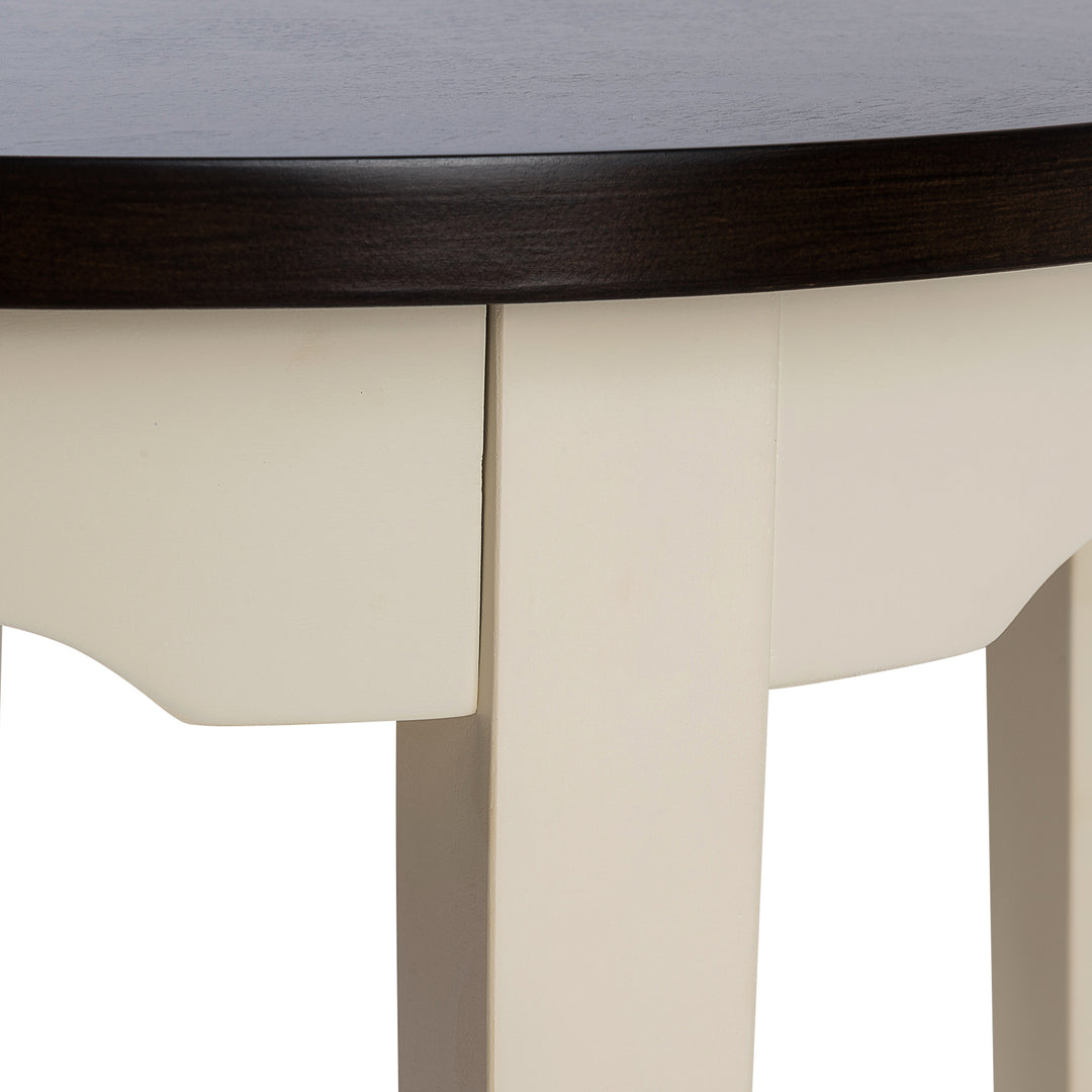 Timeless 31.5'' Round Modern Solid Wood Coffee Table With 2-Tier Shelves #51003