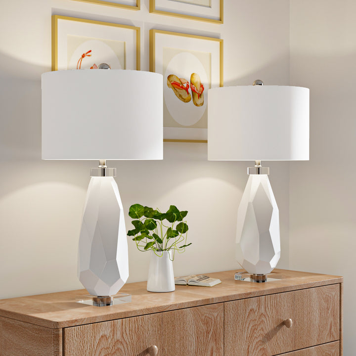 Crystal Ceramics Table Lamp (Set of 2)