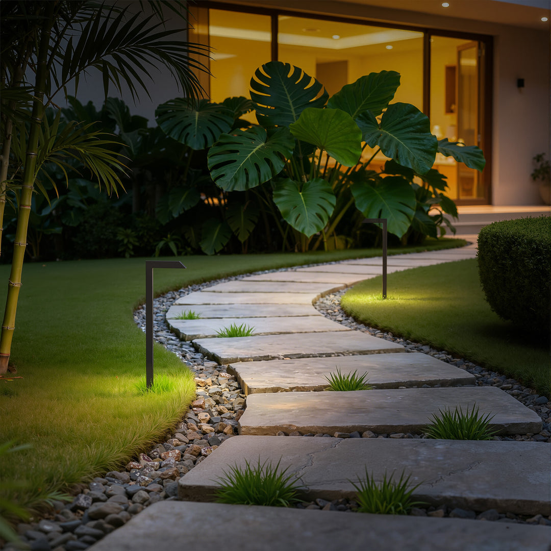 Starlight 19''H LED Black Aluminum 4000k Outdoor Pathway Light with Etched Frosted Glass #UG7096