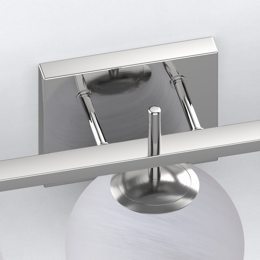 Nimbus Bathroom Vanity Light With Round Shape Cloud Glass Shade #29015