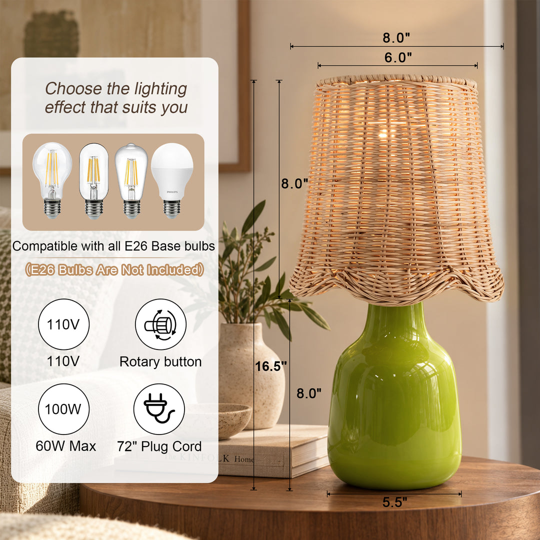 Zenith 16.5" Modern Country Ceramic Table Lamp For Living Room/bedroom #T267