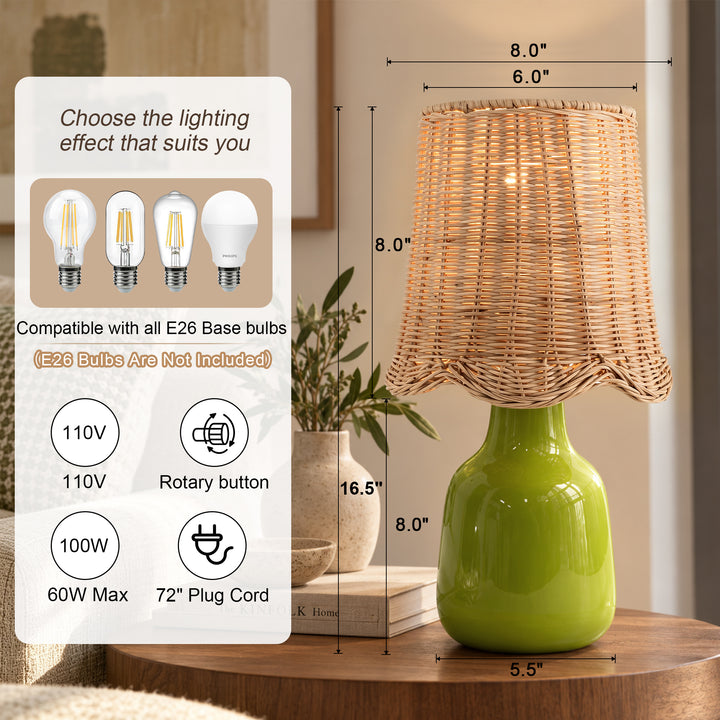 Zenith 16.5" Modern Country Ceramic Table Lamp For Living Room/bedroom #T267