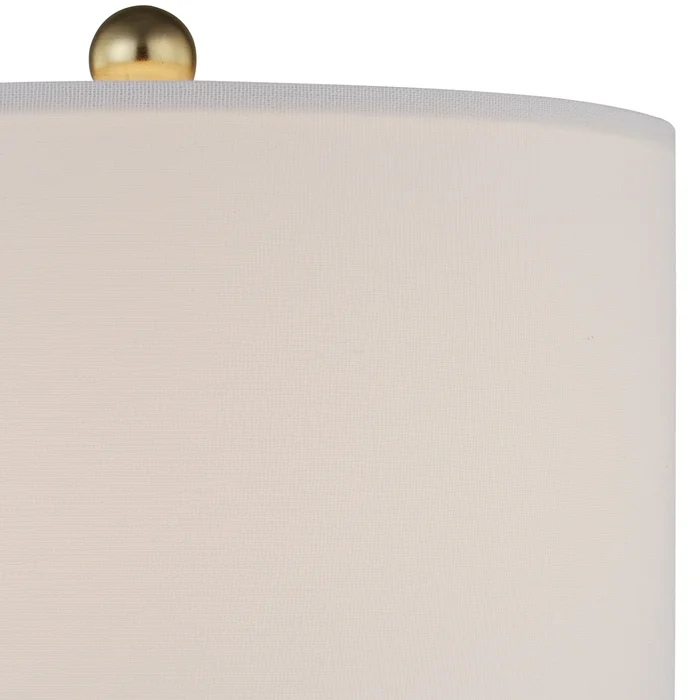 Maxax Gold Metal Table Lamp set of 2 with White Drum Shades #T110