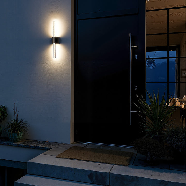 Solstice 24''H Dimmable Led Outdoor Sconce With Tempered Glass #7082