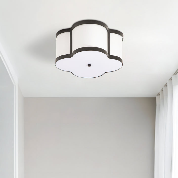 Maxax 4-Light Drum Flush Mount Ceiling Light #19202-4WH