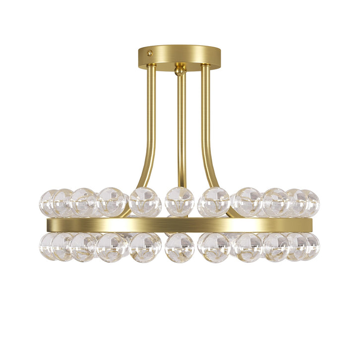 Brilliance 16'' 3 - Light Crystal Ball Flush Mount #29017