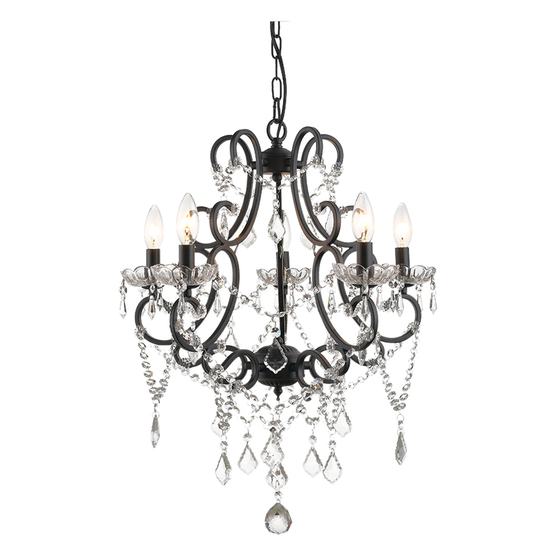 Maxax 5 -Light Candle Classic/Traditional Chandelier with Crystal Accent #MX19040