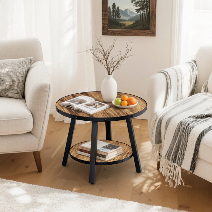 Timeless 23.62'' Vintage Round End Table #30004